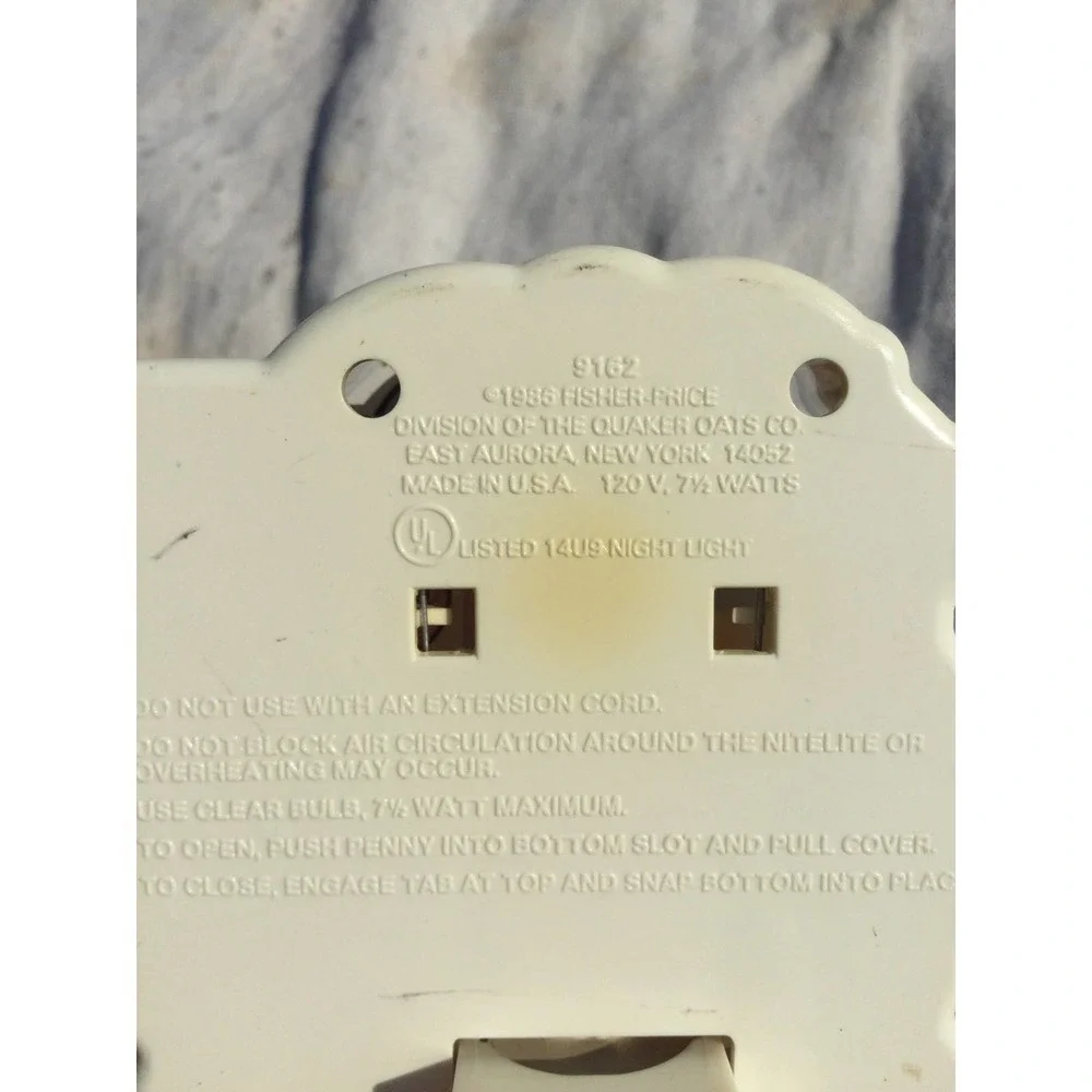 Vintage Fisher-Price night light train 80s nursery children 1986 USA # 9162 red‎